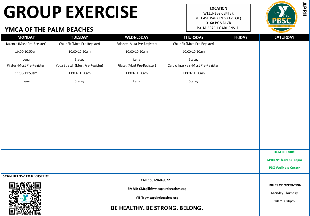Group Exercise April